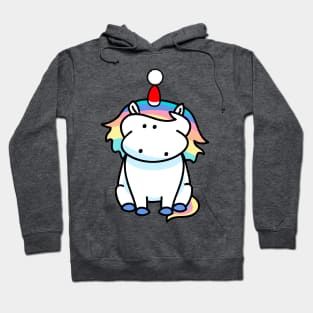 Unicorn with santa hat Hoodie